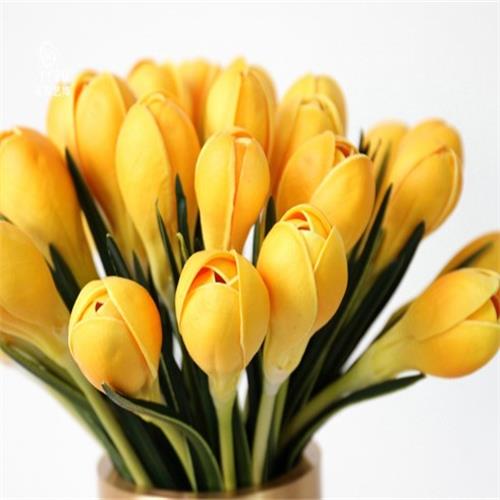 7 Heads PU Crocus flower 
